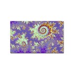 Sea Shell Spiral, Abstract Violet Cyan Stars Sticker 10 Pack (Rectangle)