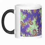 Sea Shell Spiral, Abstract Violet Cyan Stars Morph Mug