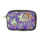 Sea Shell Spiral, Abstract Violet Cyan Stars Coin Purse
