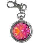 Magenta Boardwalk Carnival, Abstract Ocean Shimmer Key Chain Watch