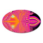 Magenta Boardwalk Carnival, Abstract Ocean Shimmer Magnet (Oval)
