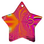 Magenta Boardwalk Carnival, Abstract Ocean Shimmer Star Ornament (Two Sides)