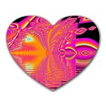 Magenta Boardwalk Carnival, Abstract Ocean Shimmer Mouse Pad (Heart)