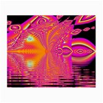 Magenta Boardwalk Carnival, Abstract Ocean Shimmer Glasses Cloth (Small, Two Sided)