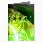 Dawn Of Time, Abstract Lime & Gold Emerge Greeting Card (8 Pack)