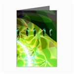 Dawn Of Time, Abstract Lime & Gold Emerge Mini Greeting Card