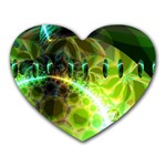 Dawn Of Time, Abstract Lime & Gold Emerge Mouse Pad (Heart)