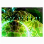 Dawn Of Time, Abstract Lime & Gold Emerge Glasses Cloth (Large, Two Sided)