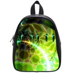 Dawn Of Time, Abstract Lime & Gold Emerge School Bag (Small)