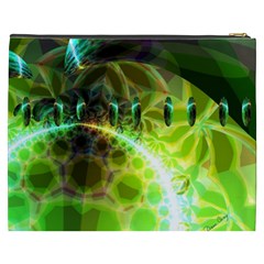 Dawn Of Time, Abstract Lime & Gold Emerge Cosmetic Bag (XXXL) from ZippyPress Back