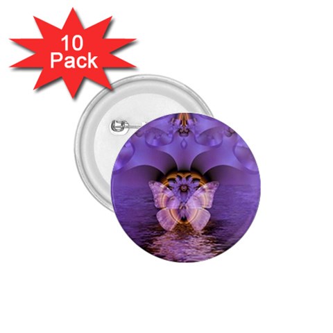Artsy Purple Awareness Butterfly 1.75  Button (10 pack) from ZippyPress Front