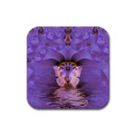 Artsy Purple Awareness Butterfly Drink Coaster (Square)
