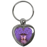 Artsy Purple Awareness Butterfly Key Chain (Heart)