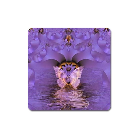 Artsy Purple Awareness Butterfly Magnet (Square) from ZippyPress Front