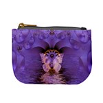 Artsy Purple Awareness Butterfly Coin Change Purse