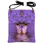 Artsy Purple Awareness Butterfly Shoulder Sling Bag