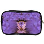 Artsy Purple Awareness Butterfly Travel Toiletry Bag (Two Sides)