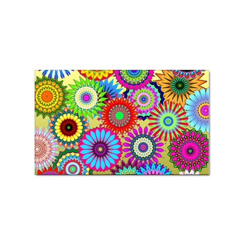 Psychedelic Flowers Sticker 100 Pack (Rectangle) from ZippyPress Front