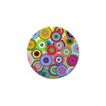 Psychedelic Flowers Golf Ball Marker
