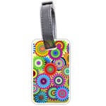 Psychedelic Flowers Luggage Tag (Two Sides)