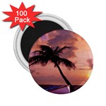 Sunset At The Beach 2.25  Button Magnet (100 pack)