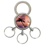 Sunset At The Beach 3-Ring Key Chain