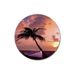 Sunset At The Beach Magnet 3  (Round)