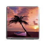 Sunset At The Beach Memory Card Reader with Storage (Square)