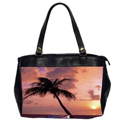 Sunset At The Beach Oversize Office Handbag (Two Sides) from ZippyPress Front