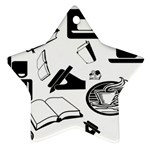 Books And Coffee Star Ornament