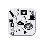 Books And Coffee Drink Coaster (Square)