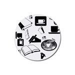 Books And Coffee Drink Coaster (Round)