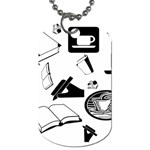Books And Coffee Dog Tag (One Sided)