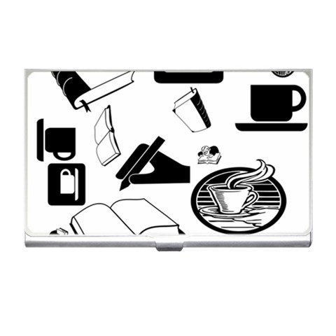 Books And Coffee Business Card Holder from ZippyPress Front