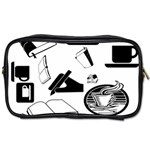 Books And Coffee Travel Toiletry Bag (One Side)