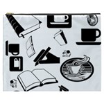 Books And Coffee Cosmetic Bag (XXXL)