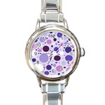 Passion For Purple Round Italian Charm Watch