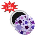 Purple Awareness Dots 1.75  Button Magnet (10 pack)