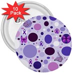 Purple Awareness Dots 3  Button (10 pack)