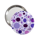 Purple Awareness Dots Handbag Mirror (2.25 )
