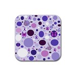 Purple Awareness Dots Drink Coaster (Square)