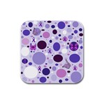 Purple Awareness Dots Drink Coasters 4 Pack (Square)