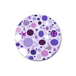Purple Awareness Dots Magnet 3  (Round)