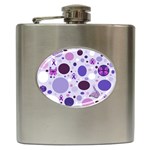Purple Awareness Dots Hip Flask