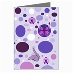 Purple Awareness Dots Greeting Card