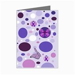 Purple Awareness Dots Mini Greeting Card