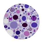 Purple Awareness Dots Round Ornament (Two Sides)