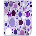 Purple Awareness Dots Canvas 11  x 14  (Unframed)