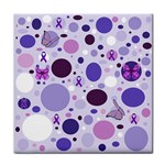 Purple Awareness Dots Face Towel