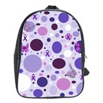 Purple Awareness Dots School Bag (Large)